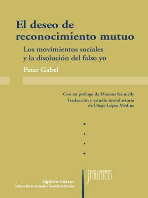 cover image of El deseo de reconocimiento mutuo